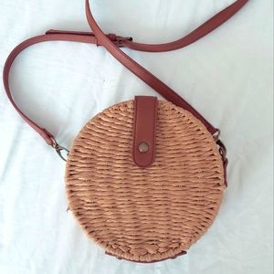 Rattan shoulder bag